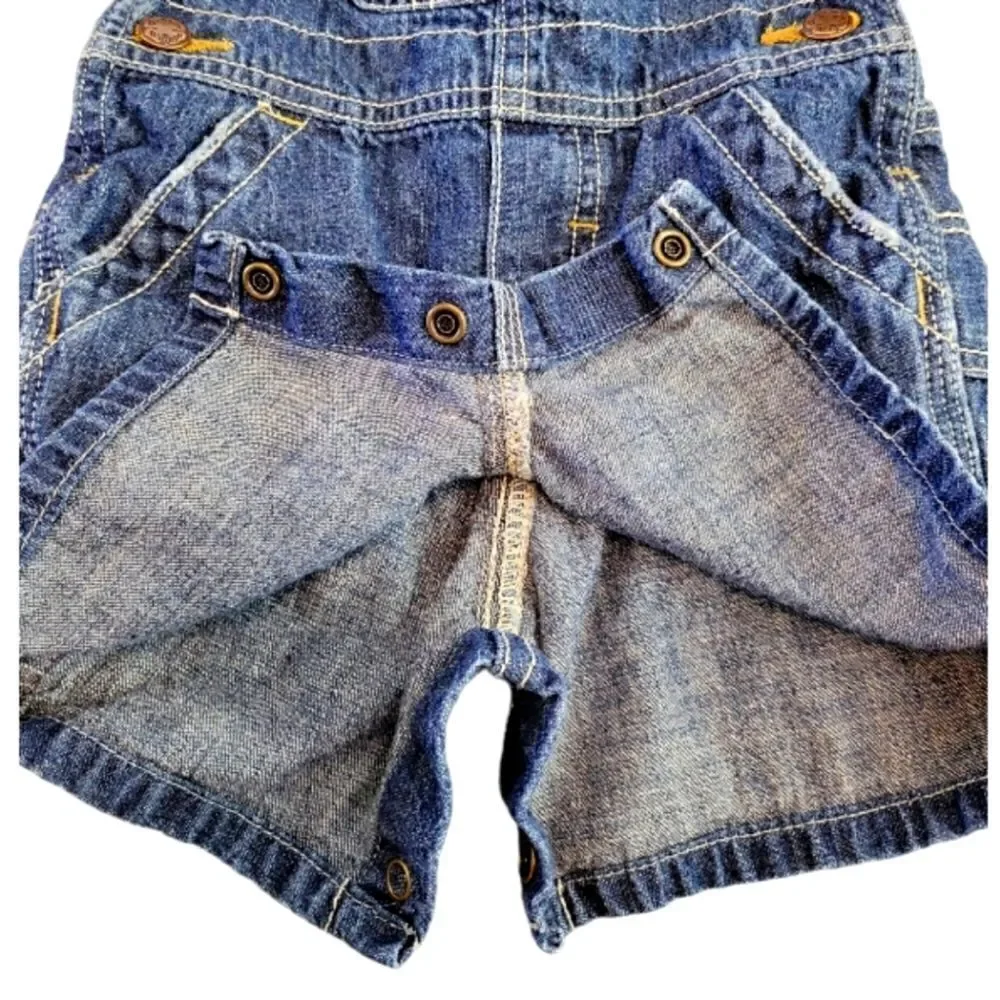 EC OSHKOSH B'GOSH 100% COTTON DENIM OVERALLS W/POCKETS SZ.9 MONTHS